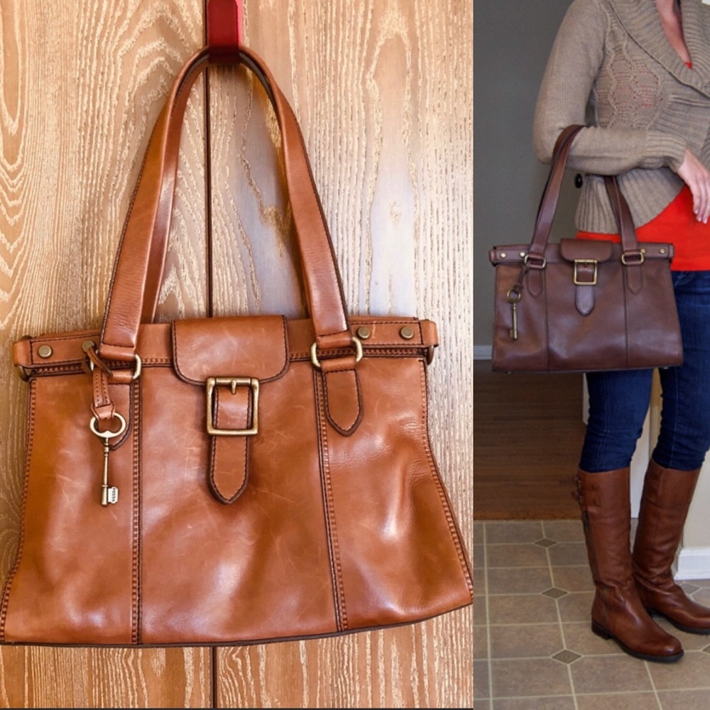 Fossil Vintage Revival Satchel Should Bag Espresso